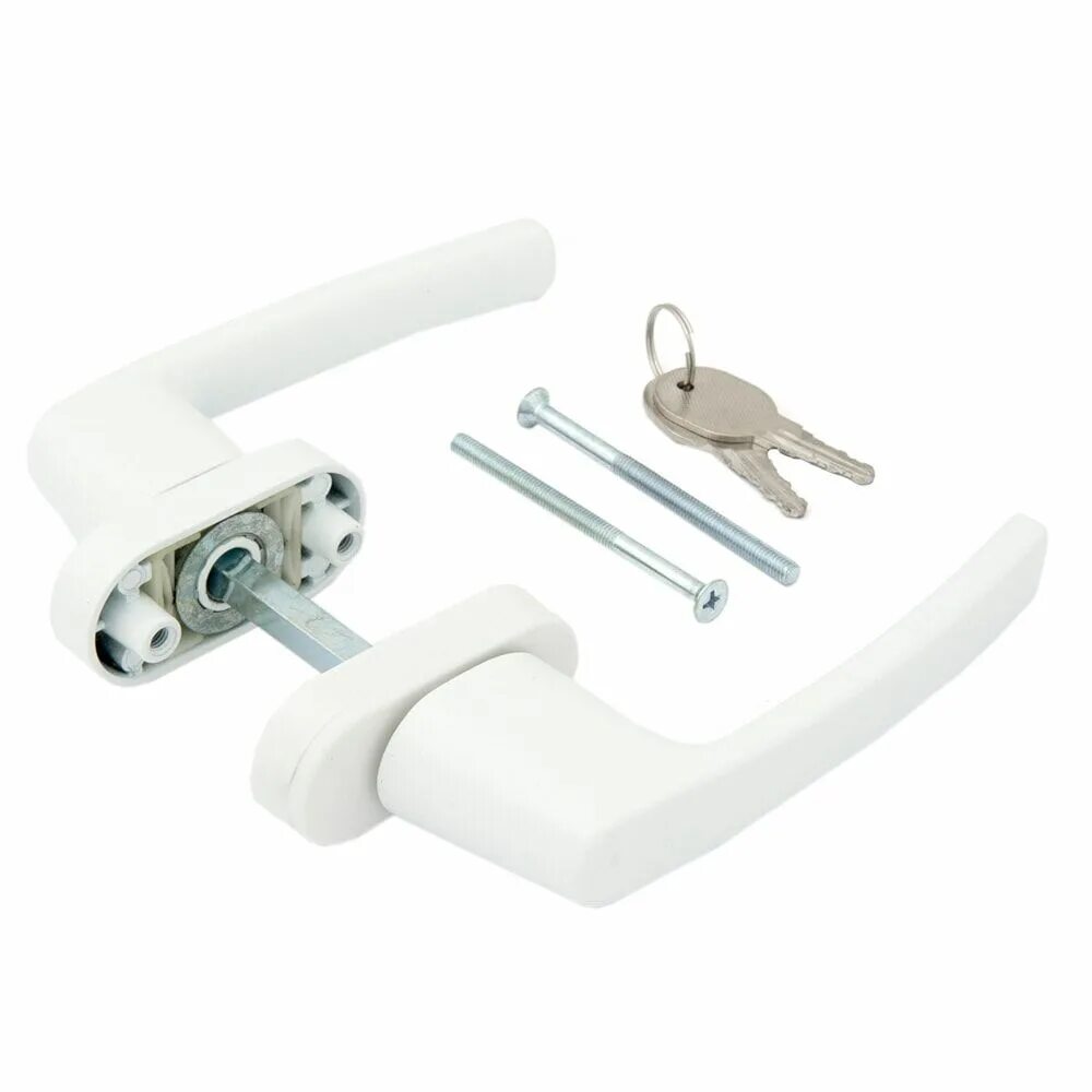 Ручка балконная elementis, белая. Ручка дверная балконная. -2шт. Ручка балконная ракушка металл белая. Ручка дверная балконная.