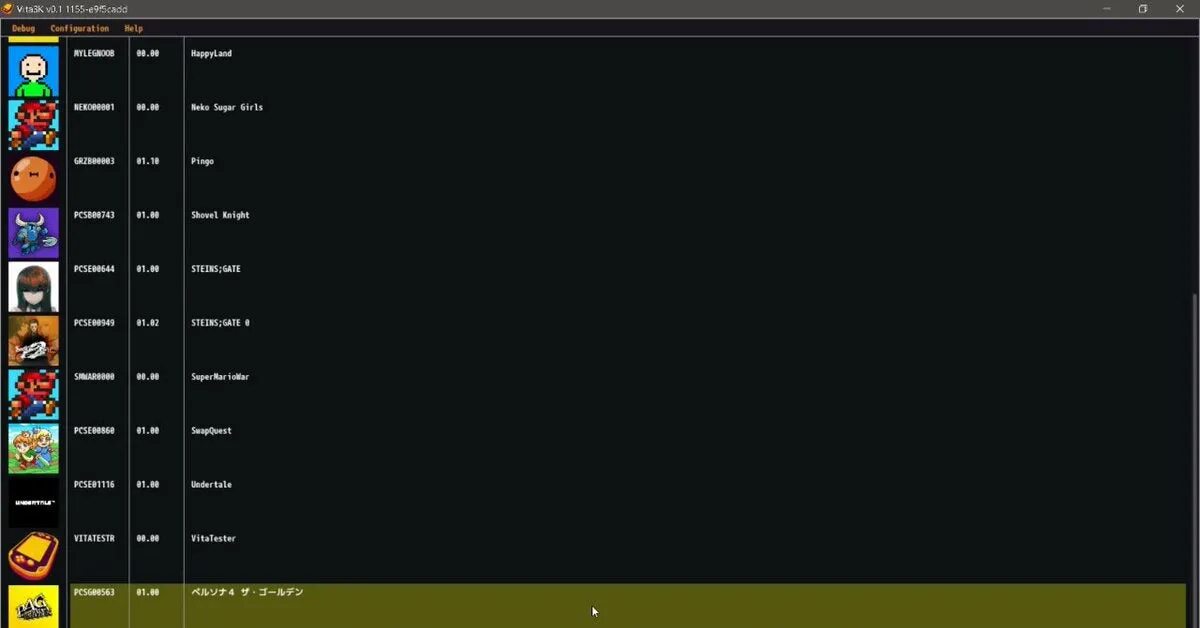 Vita3k эмулятор. Vita3k интерфейс. vita3k retroarch.