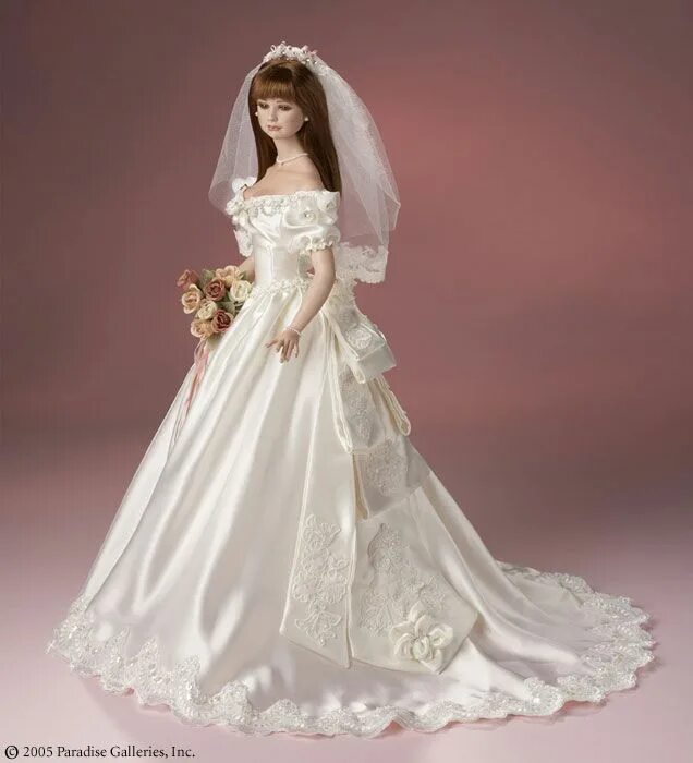 Купить куклу невесту. Барби невеста 2005. Фарфоровая кукла невеста. Кукла в свадебном платье. Кукла невеста коллекционная.