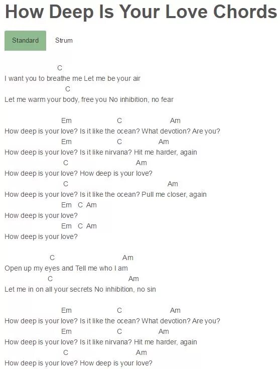 Песня how deep is. How deep is your love аккорды. how deep is your love chords. how deep is your love текст. how deep in your love текст.