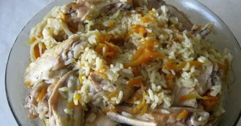 Рис с куриными крыльями