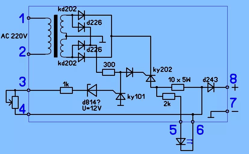 Тиристор постоянного тока. Зарядное устройство для автомобильного аккумулятора на ку202. ЗУ на 2 тиристорах для автомобильных аккумуляторов. Схема тиристорные пусковое устройство. Схема автоматического ЗУ для АКБ автомобиля.