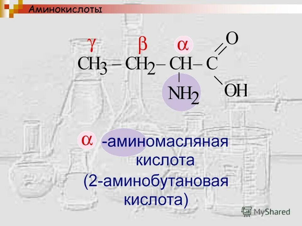 Аминобутановая кислота формула