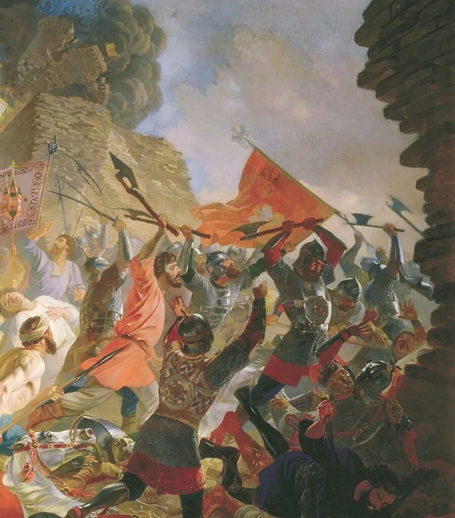 Картины осада. Осада пскова 1581. осада пскова войсками стефана батория. брюллов осада пскова польским королём стефаном баторием в 1581 году. осада пскова (1615).