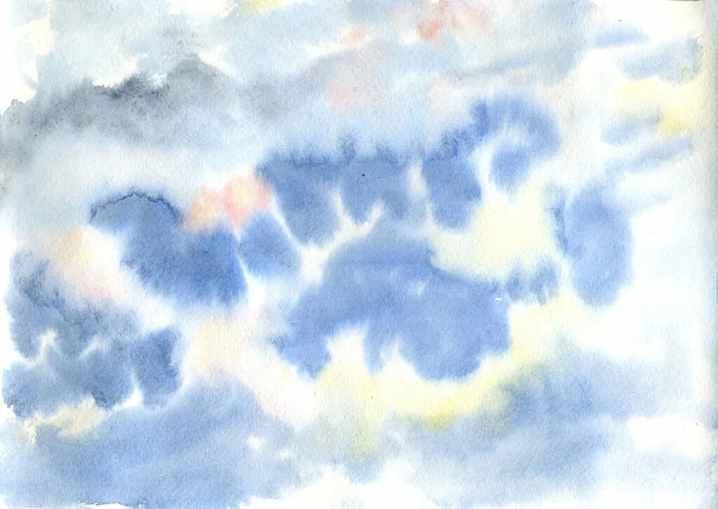 Рисование по мокрой бумаге. Нарисованное небо. Небо рисунок. Небо акварель. Рисование по мокрому в старшей группе