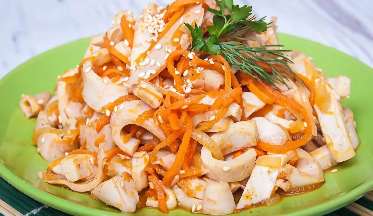 кальмары по-корейски.