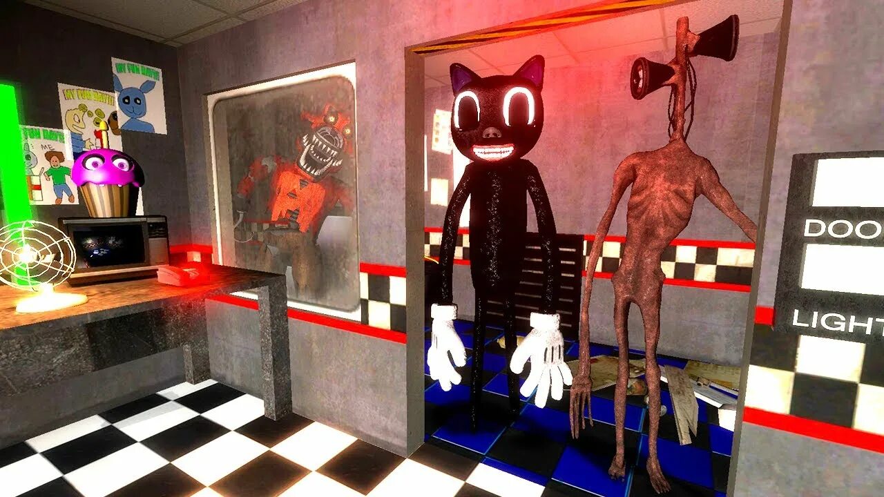 Аниматроник пугает. АНИМАТРОНИКИ пугают охранника FNAF Coop ► Garry's Mod. АНИМАТРОНИКИ пугают охранника.