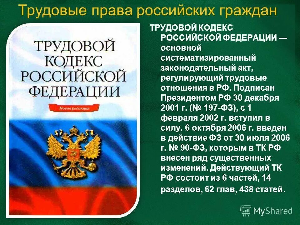 Сообщение о трудовых правах граждан. 197 ФЗ ТК РФ. Трудовой. Трудовое право РФ. Трудовое законодательство России.