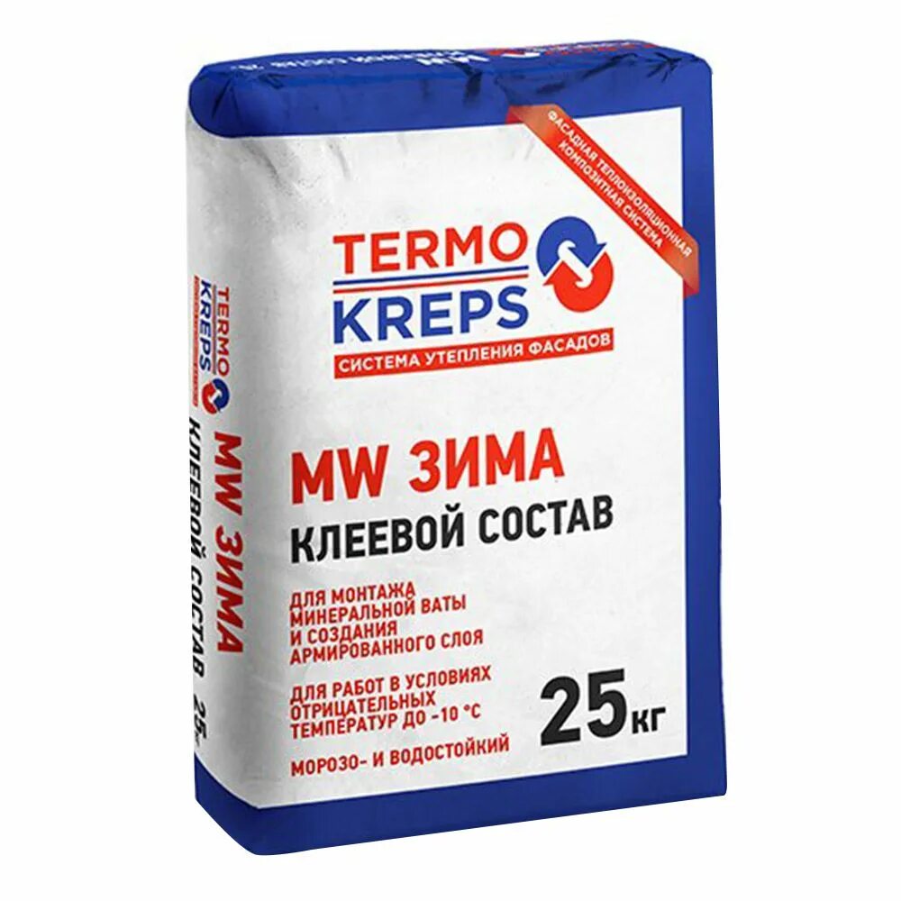 Клей для пенополистирола 25 кг. Клей для минваты termokreps mw, 25кг. крепс клей для мин.ваты termokreps mw зима 25 кг56 шт. крепс pps termokreps. штукатурно-клеевая смесь для пенополистирола кс-1.