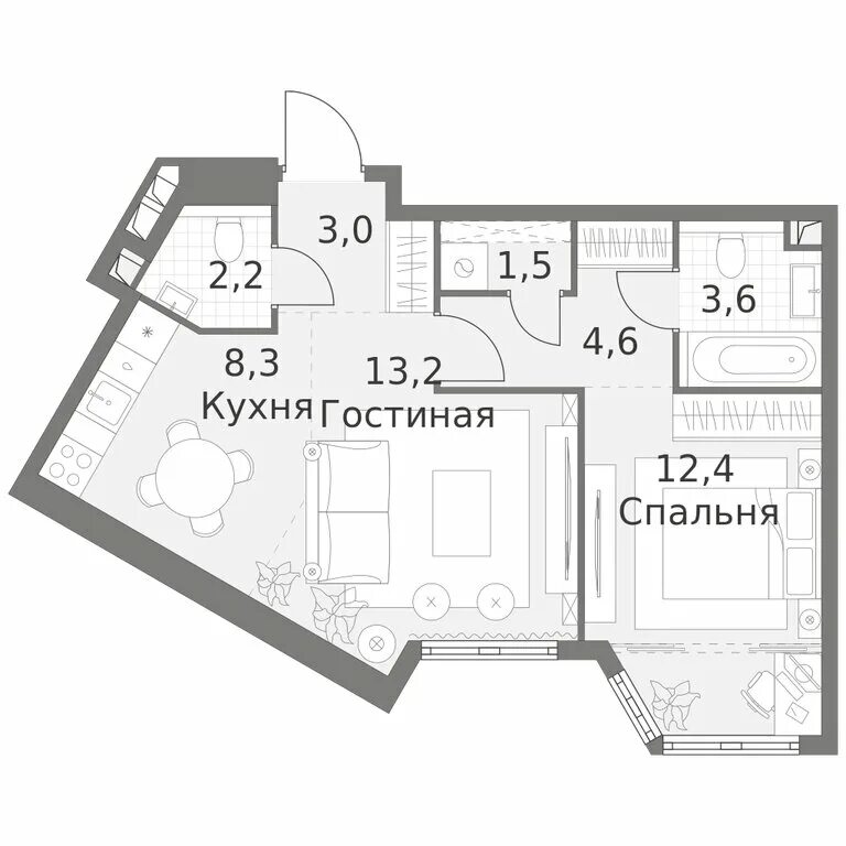 Планировка квартиры 2 комнатной в новых котельниках. Трех комнатная квартира. Квартиры в москве 3 х комнатные новостройка. Грин парк планировки. Пик грин парк 8 блок.