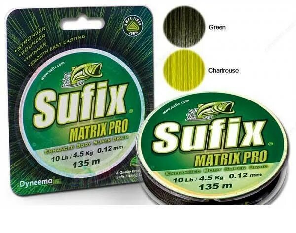 Шнур Sufix Matrix Pro Chartreuse 135м. Финская леска плетенка Sufix Pro 8.. Шнур для рыбалки Sufix 20 lbs. Леска Матрикс 0,16.