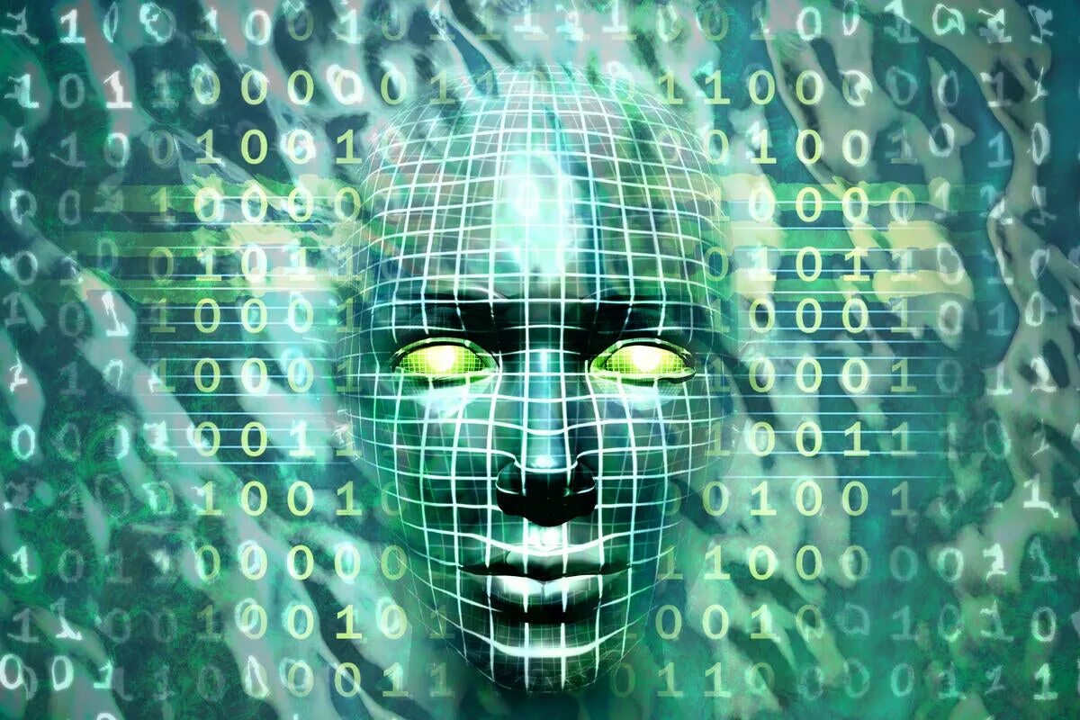 Дискретный интеллект. Искусственный интеллект. компьютерное лицо. цифровое лицо. лицо искусственного интеллекта.