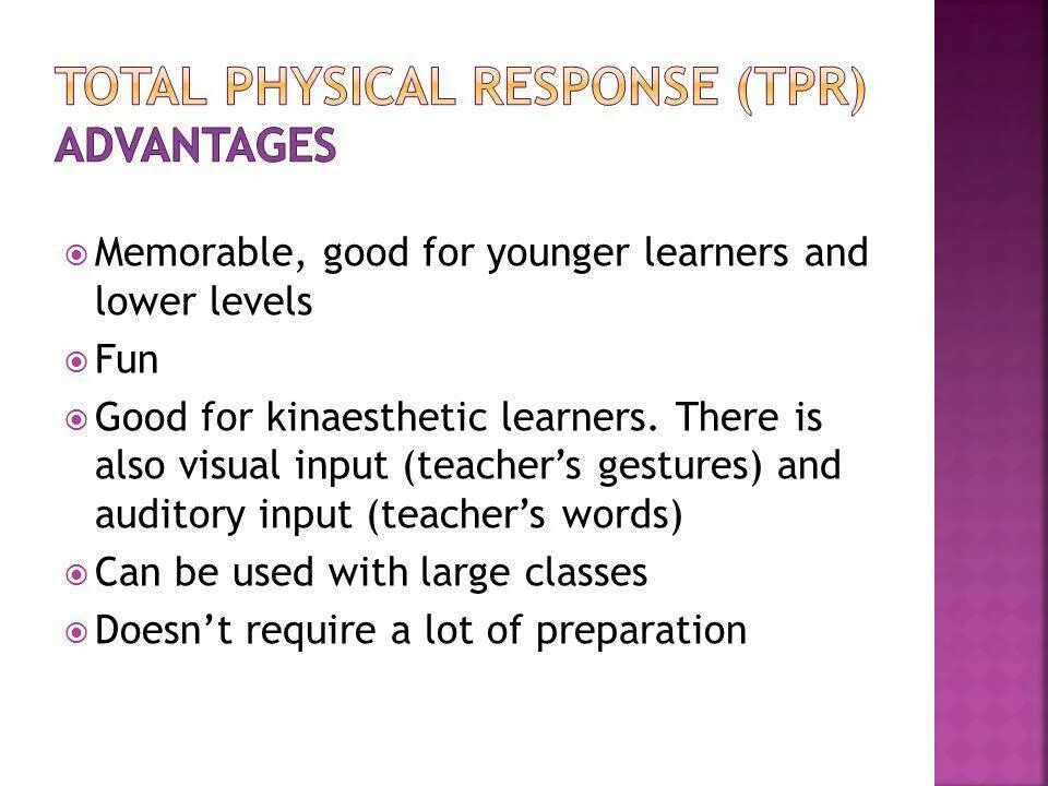 Total physical response. Total physical response method. Метод TPR total physical response. Метод обучения TPR.