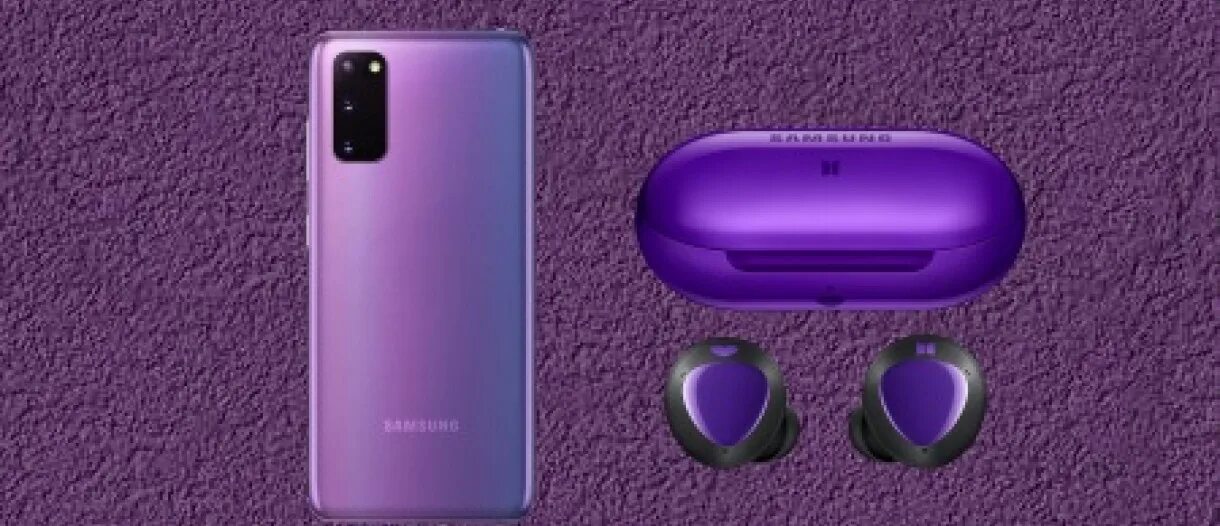 Буд 20. Samsung Galaxy s20+ Purple. Самсунг Galaxy 20 BTS. Самсунг s20 фиолетовый. Galaxy s20+Buds+ BTS Edition.