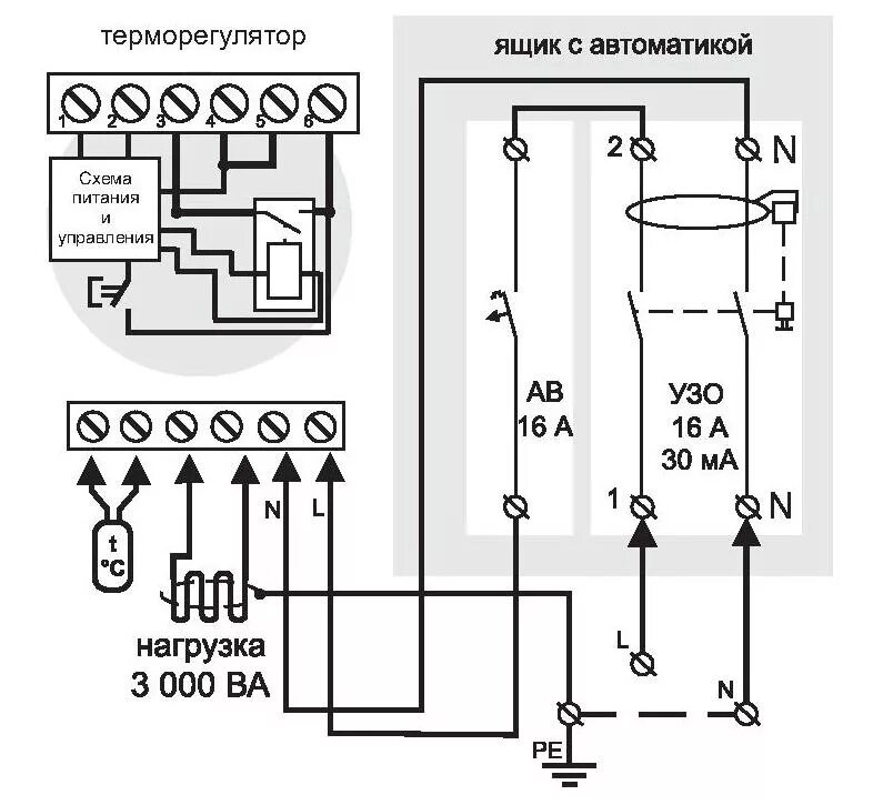 Как подключить терморегулятор электрический. Схема подключения терморегулятора TDM Electric. Схема подключения теплого пола через контактор. Схема подключения терморегулятора теплого пола через контактор. Схема подключения термостата теплого пола через контактор.