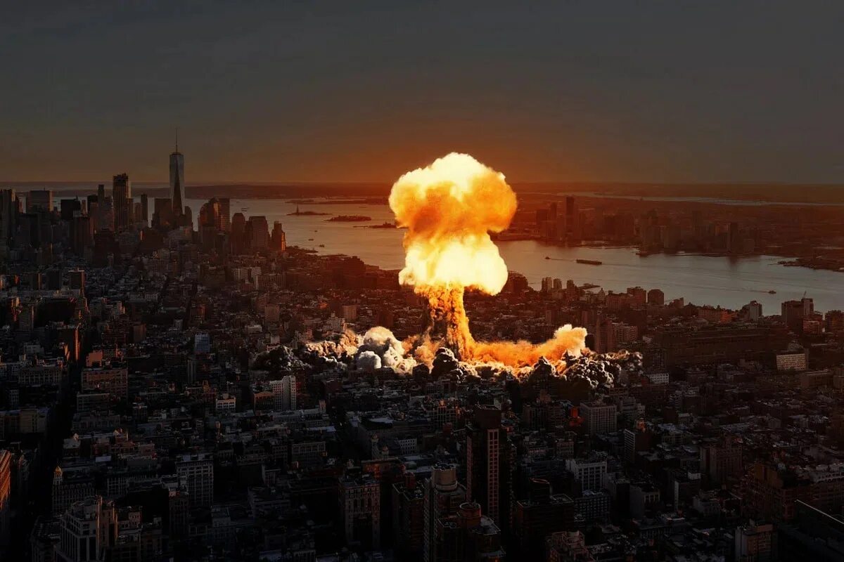 Ядерный город в украине. Атомный взрыв в США. Ядерный взрыв в городе. Ядерный взрыв в Нью-Йорке. Атомный взрыв над городом.