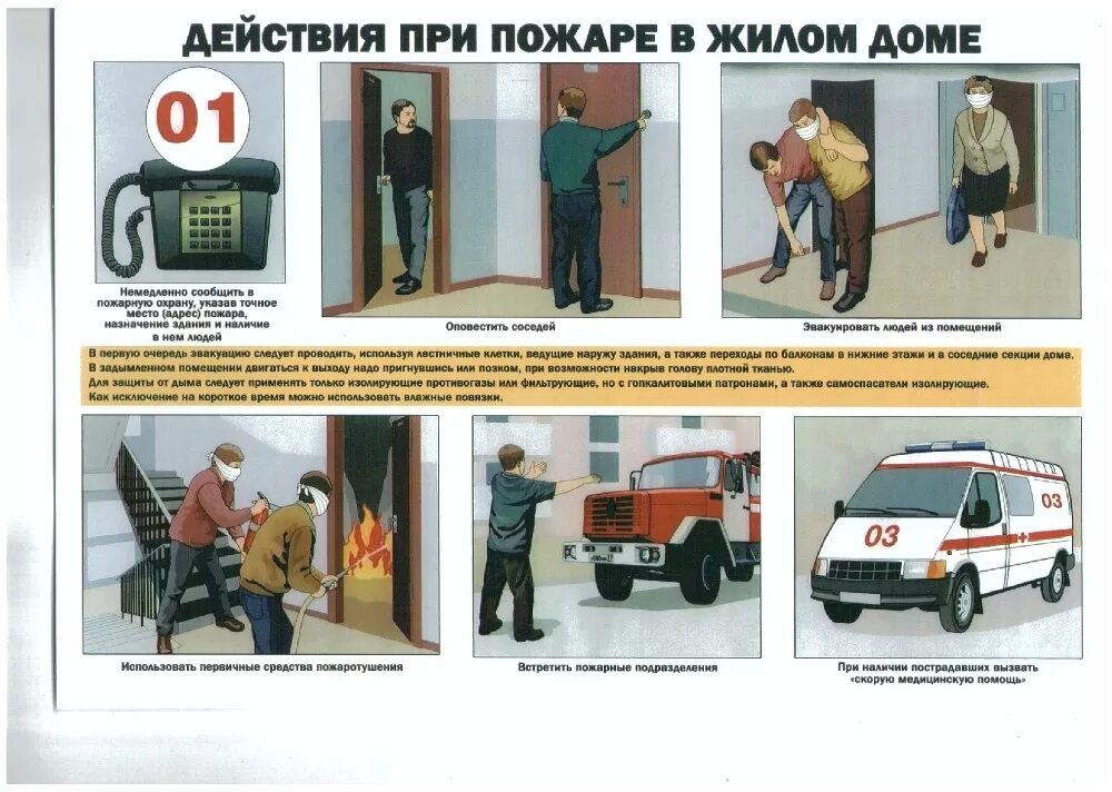 Как действовать во время пожара