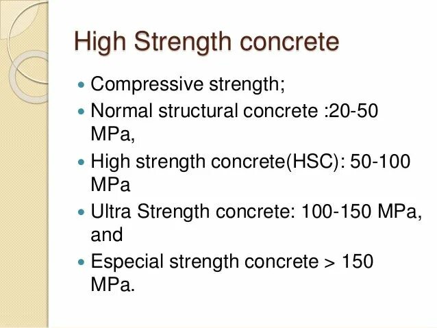 Cement strength. High strength White.