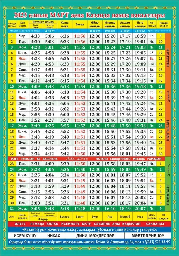 Расписание намазов март 2023. Намаз. Расписание намаза на март. Намаз вакытлары Казань март 2023.