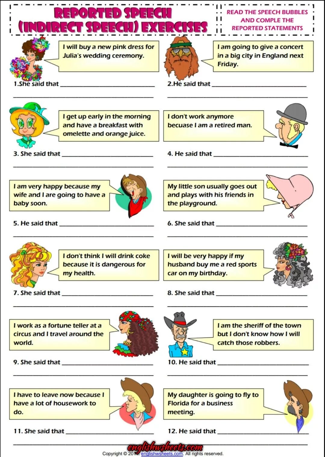 Going out dialogues. Косвенная речь в английском Worksheets. Reported Speech упражнения Worksheets. Косвенная речь упражнения Worksheets. Вопросы в косвенной речи Worksheets.