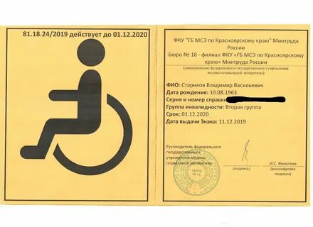 Инвалид 3 группа знаки на машину