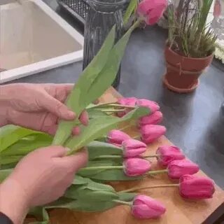 Чтобы тюльпаны стояли дольше в воду добавляют