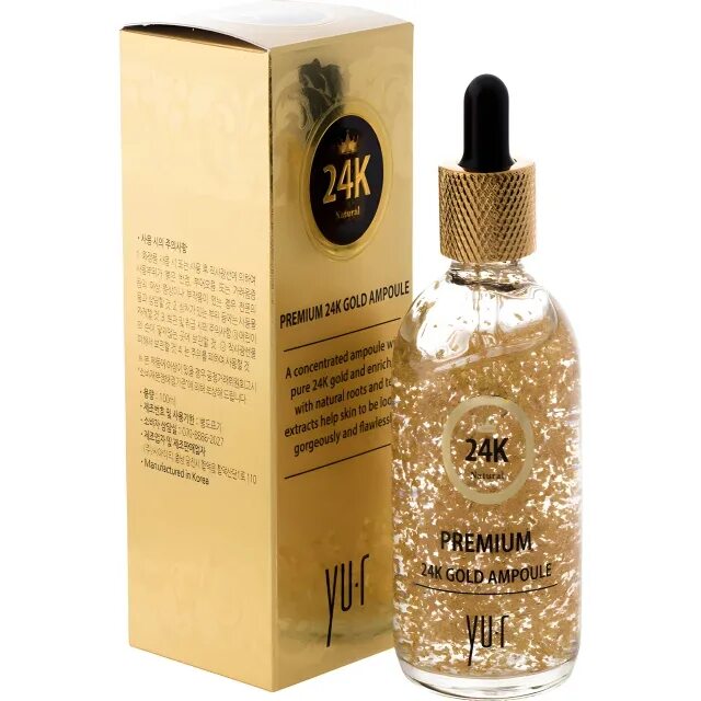 Сыворотка Yu-r Premium 24k Gold Ampoule, 100 мл. Сыворотка с золотом 24 к Yu-r Premium 24k Gold Ampoule, 100 мл. 24k Gold yur сыворотка. Сыворотка для лица Luxury 24k Gold Ampoule 100ml (Medi-Peel).