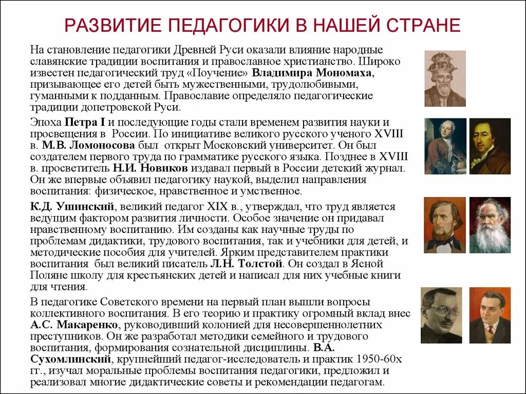 Деятели зарубежной истории. История развития педагогике в России кратко. Становление Отечественной педагогики. Педагоги в истории педагогики. Становление педагогики в России.