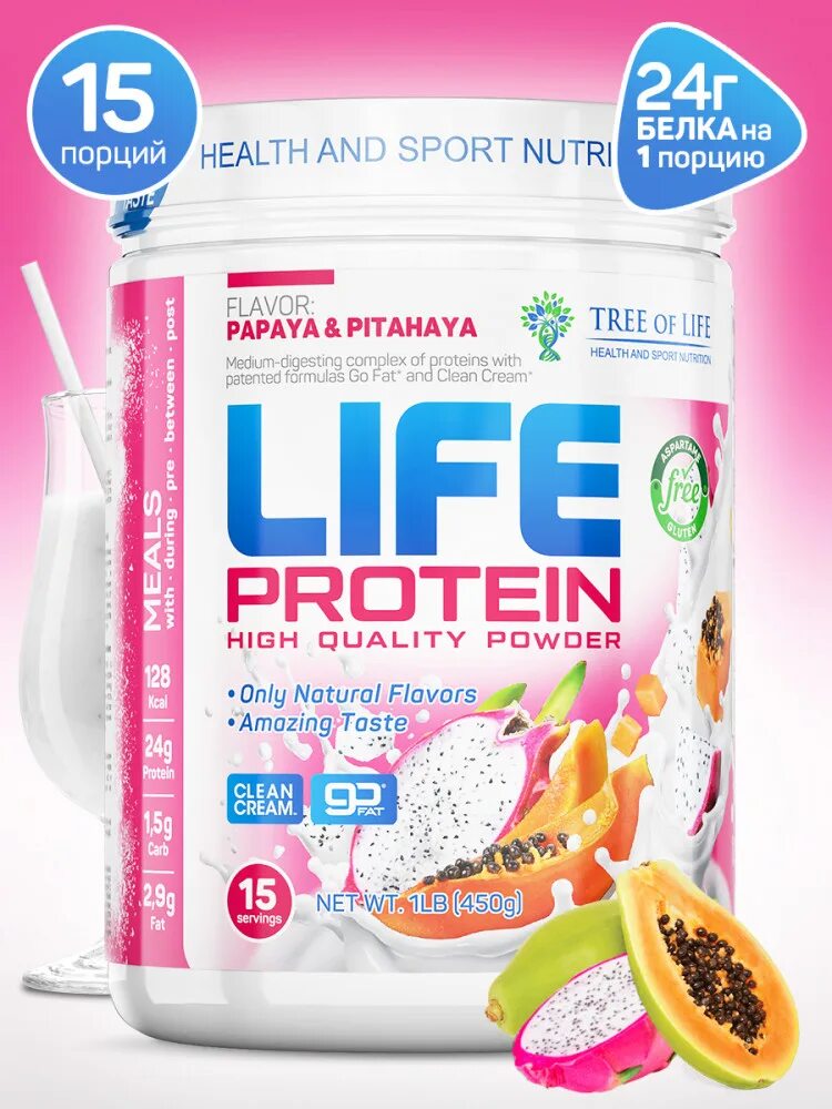 Life isolate протеин. Tree of Life Protein 450 гр. Протеиновый коктейль Life Protein. Протеин лайф папайя. Протеин лайф