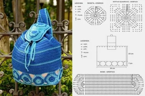 Вяжем крючком сумку рюкзак