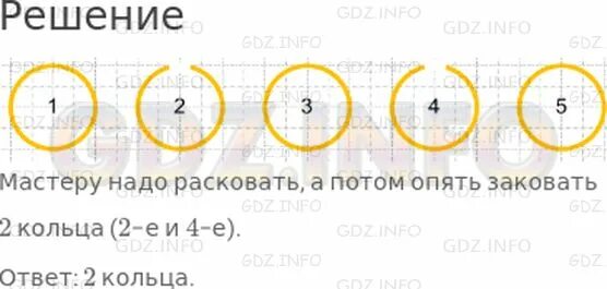 Перед мастером 5 звеньев цепи. Математика 1 класс урок 19 звенья цепи уровень 2 ответы. Перед мастером пять звеньев цепи их нужно. Задача как соединить звенья в одну цепь. Тест золотое кольцо с ответами