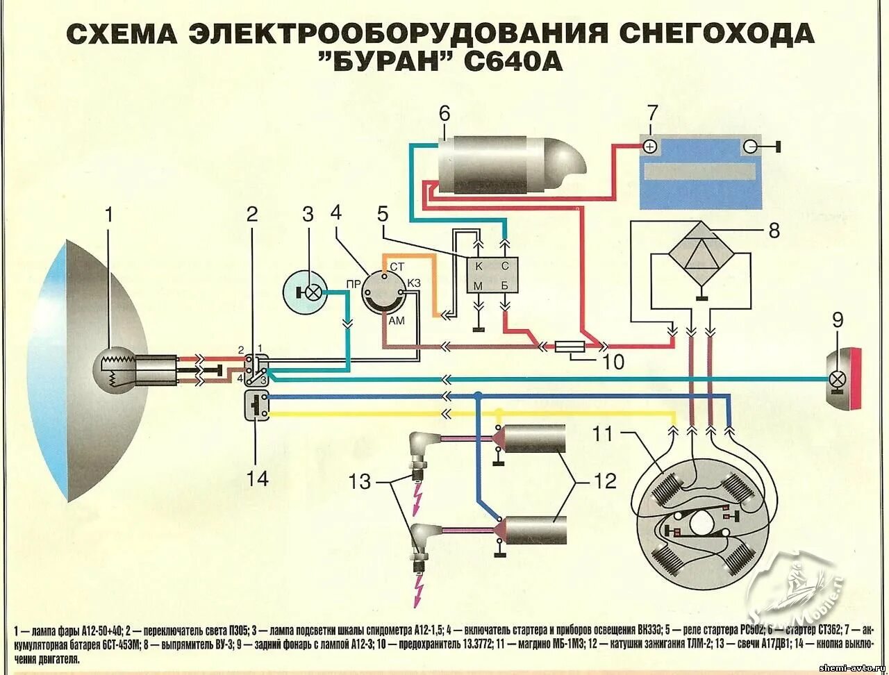 Снегоход рысь схема. Схема электрооборудования снегохода Буран с 640 а. Эл схема снегохода Буран 640. Схема электрооборудования Буран 640. Снегоход Буран схема электрооборудования с электронным зажиганием.