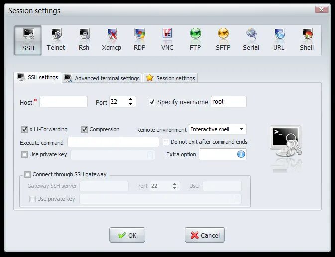 MOBAXTERM. SSH x11 Forwarding. SSH X. Terminals настройка