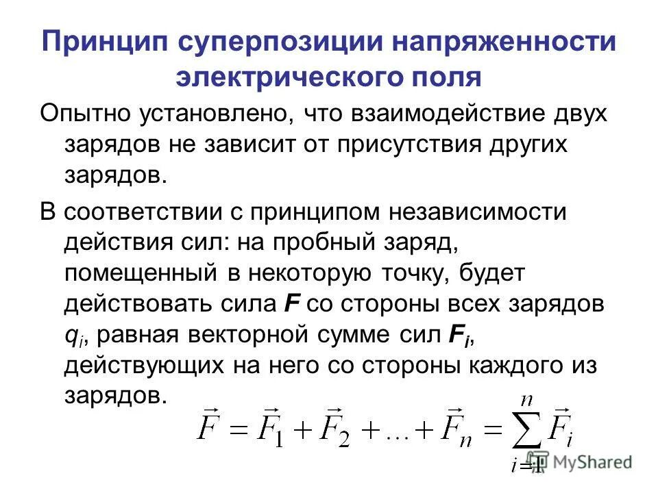 принцип суперпозиции сил это