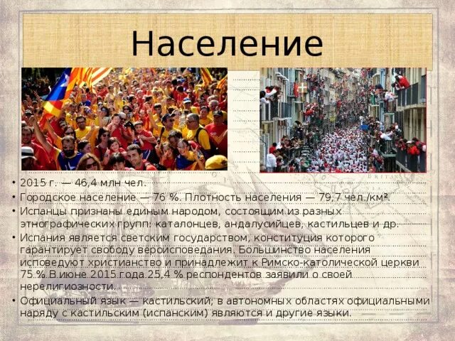 Плотность населения испании. Население испании презентация. занятие население испанцы.