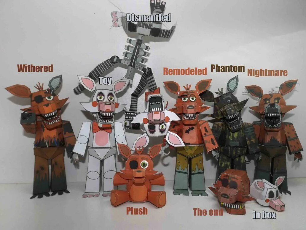 Фокси из бумаги. FNAF Foxy модель из бумаги. Five Nights at Freddy's Papercraft Фредди. ФНАФ из бумаги. Поделки ФНАФ из бумаги.