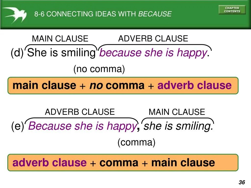 Connecting ideas. Using comma with because. Connected ideas. 8-1 Connecting ideas with and Chapter contents connecting ppt. Content connection