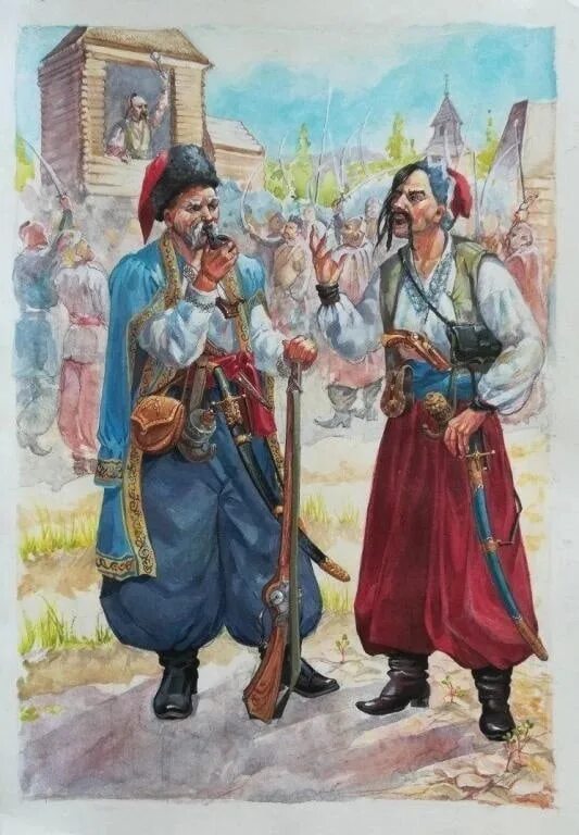 Почему запорожские казаки. Козак Запорожской Сечи картина. Запорожский казак 17 век. Одежда казака Запорожской Сечи. Казацкое восстание Тарас Бульба.