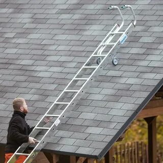 Лестница на крышу из металлочерепицы