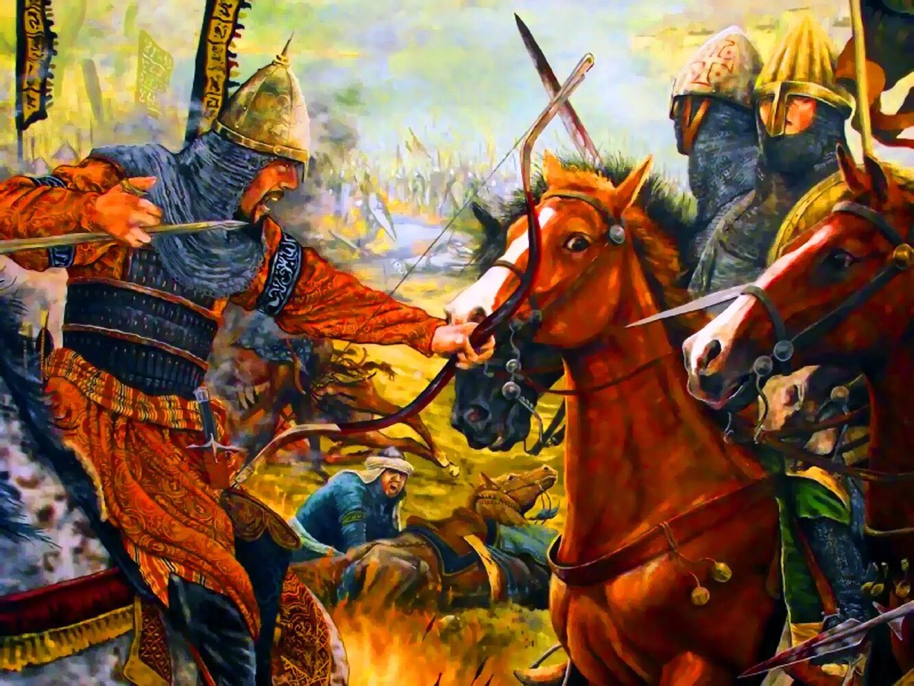 Битвы против монголов. Засадный полк в Куликовской битве. Дзысь Золотая Орда.