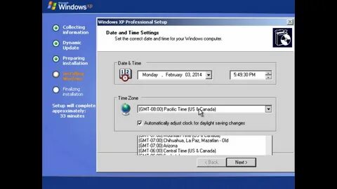 Настройка windows xp