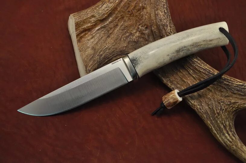 Порошковая сталь Ванадис 10. Ножи из стали Vanadis 10. Нож с рукояткой из рога. Ножи с рукоятью из рога.