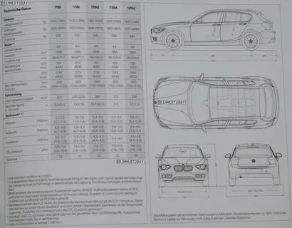 Размеры бмв е87
