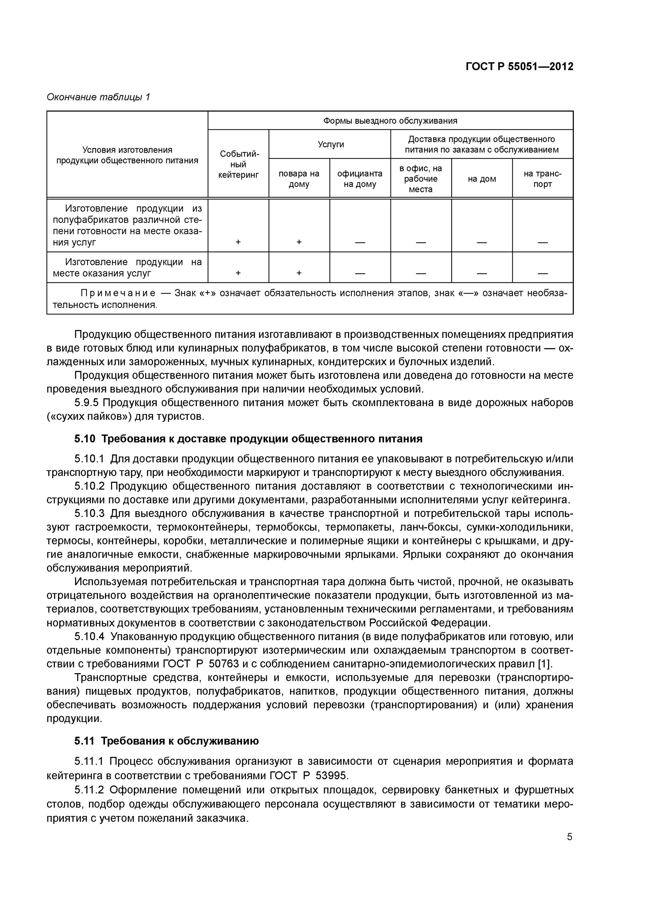 Гост общественное питание общие требования