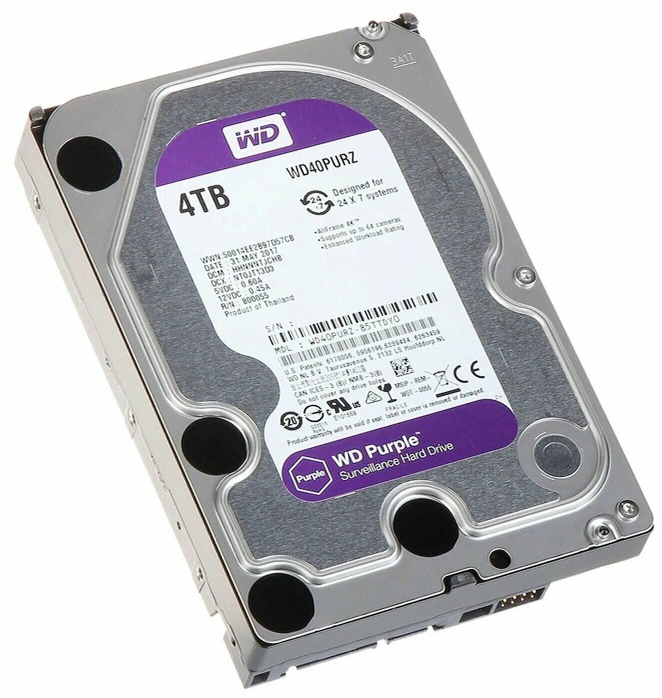 Жесткий диск тб цена. Western Digital WD Purple 4 ТБ wd40purz. WD Purple 4tb. Жесткий диск. HDD WD Purple 4tb. Жесткий диск WD Purple wd40purz.