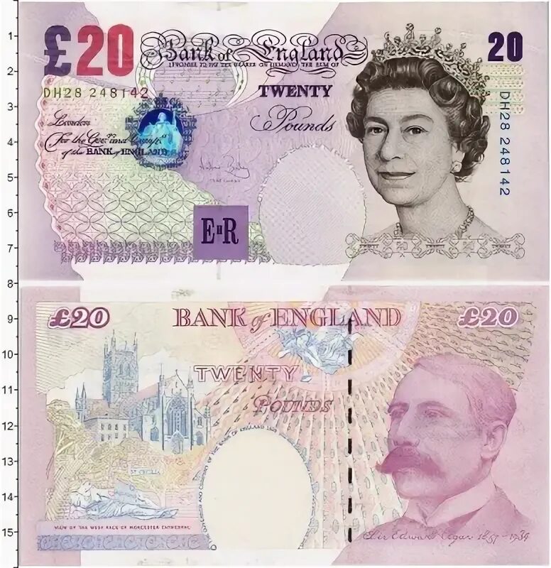 20 фунтов в рублях на сегодня. 20 Фунтов новые. 20 Фунтов банкнота фото. Фунты нового образца.