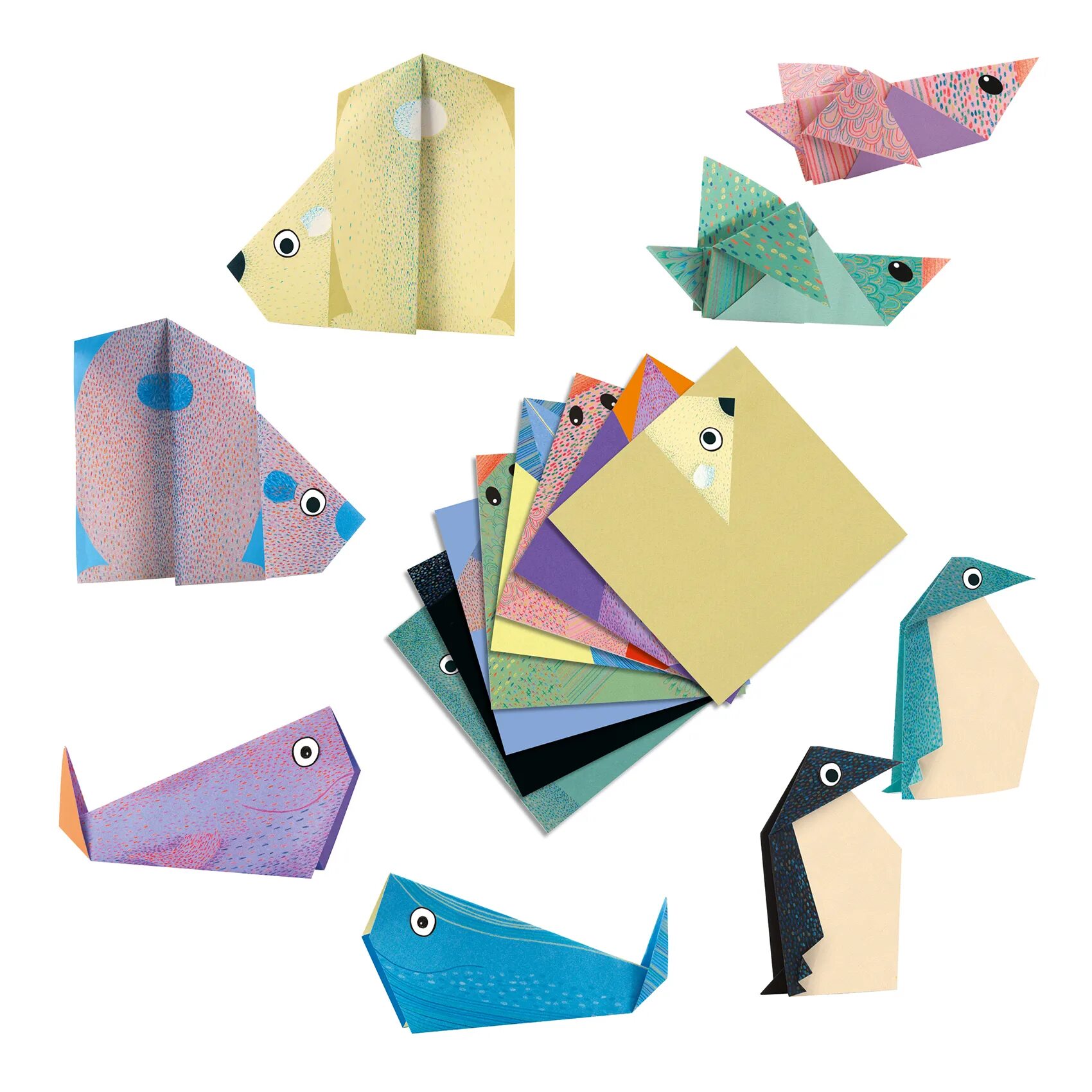 Оригами «Полярные животные». Оригами Джеко Полярные животные. Djeco оригами 100 листов. Оригами Полярные животные Автор.