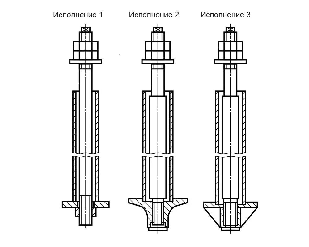 фундаментные анкерные болты. болт фундаментный гост 24379. анкерный болт исполнение 1. анкерные болты гост 24379. 5.