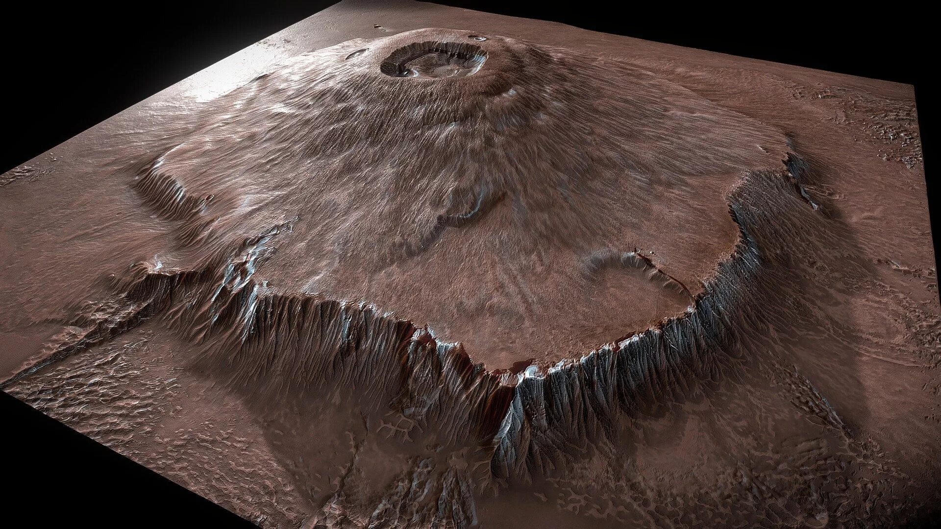Самая высокая гора в солнечной системе находится. Гора Олимп на Марсе. Олимпус Монс на Марсе. Вулкан Олимпус Монс на Марсе. Вулкан Олимп Монс.