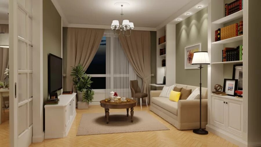 мосфильмовская 70к2 жк. чистовая отделка. интерьер гостиной в квартире от пика. квартира эконом класса. интерьер квартиры комфорт класса.